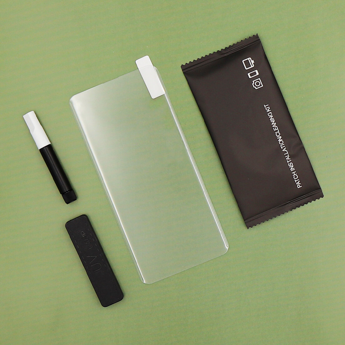 Защитное стекло на Samsung Galaxy S10, ультрафиолет, прозрачное, X-CASE — фото 1