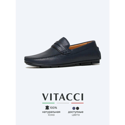 фото Мокасины vitacci, размер 42, синий