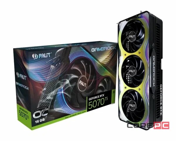 Видеокарта Palit (NE7507TH19T2-GB2030G) GeForce RTX 5070 Ti 16GB GameRock OC