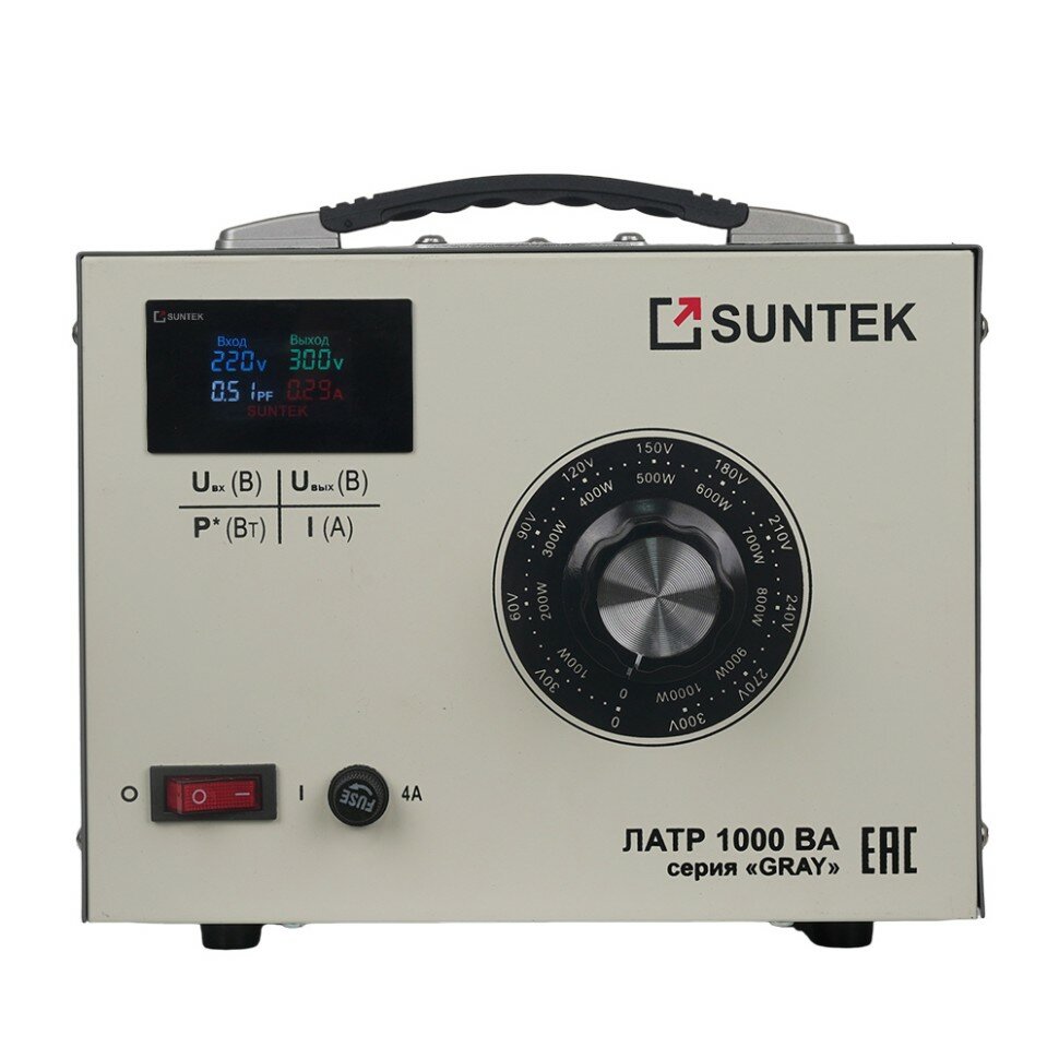 ЛАТР SUNTEK 1000ВА GRAY диапазон 0-300 Вольт