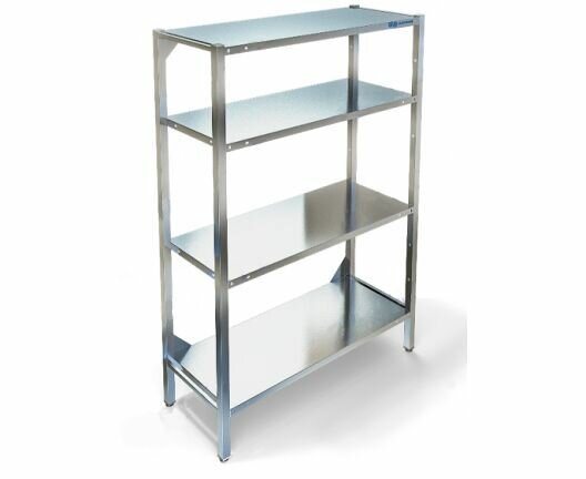 Стеллаж кухонный Kayman СК-221/1504 сплошные полки 4 шт. до 400 кг. 158*40*158 см