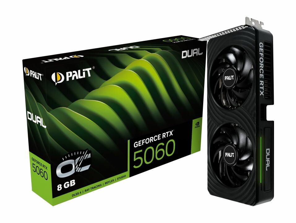Видеокарта Palit NVIDIA GeForce RTX 5060 Dual OC 8GB NE75060S19P1-GB2063D