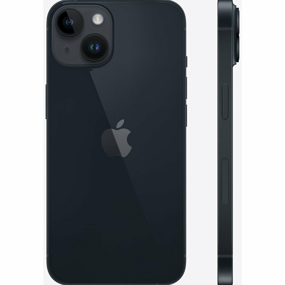 Смартфон APPLE iPhone 14 "Темная ночь", 6,1", 12МП, 128ГБ, NFC