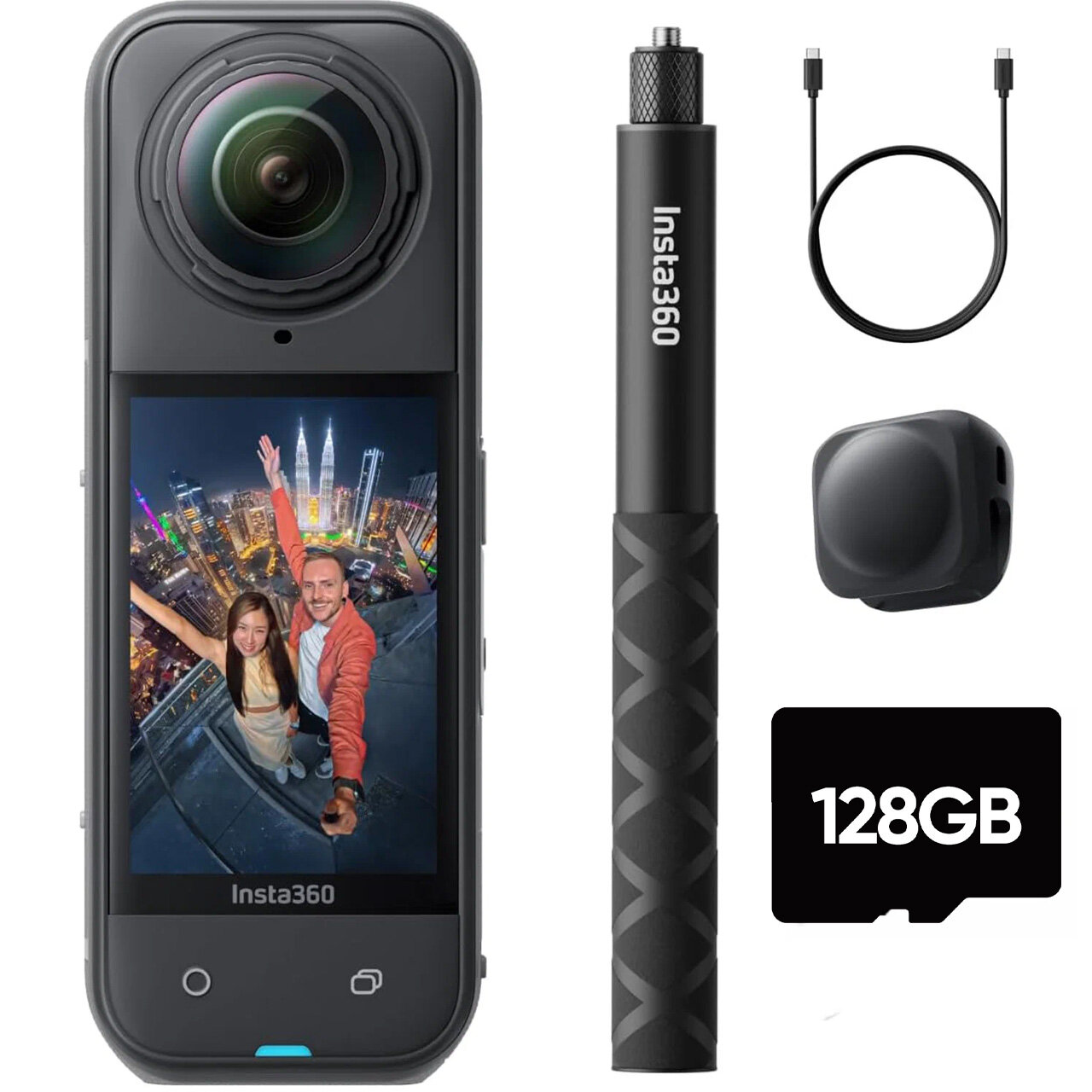 Экшн-камера Insta360 X5 Get-Set Bundle, водонепроницаемая, 360° 8К, 72 МП, 4К60 fps, HDR