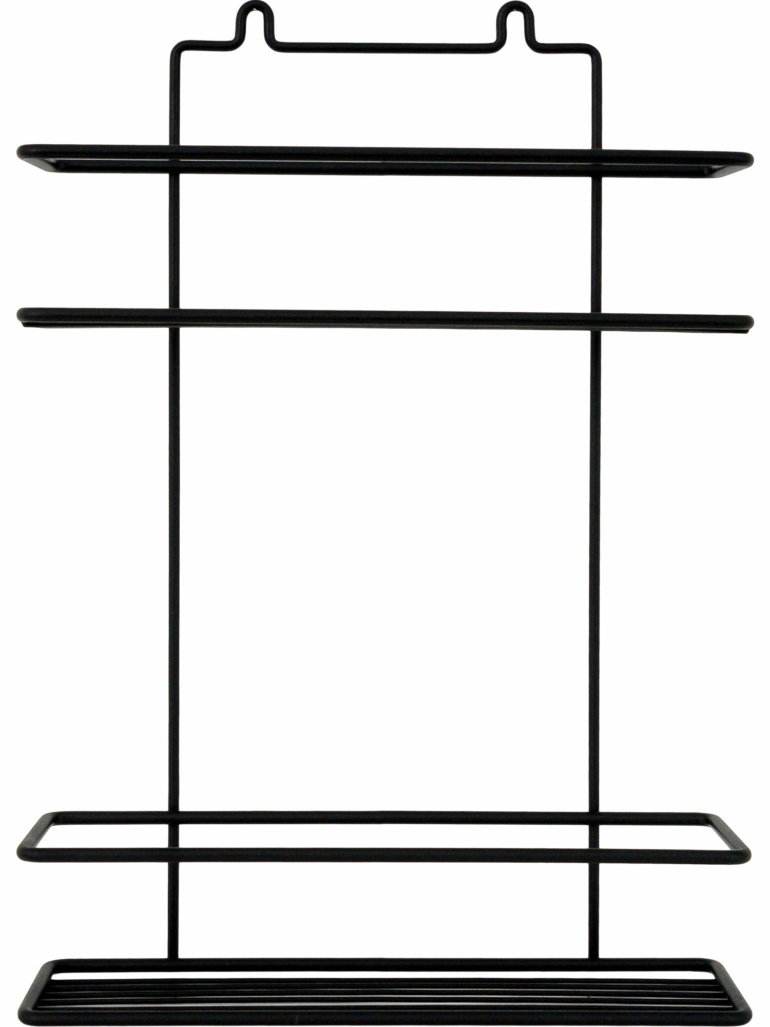 Полка для ванной 25x8.5x36.5 см цвет чёрный