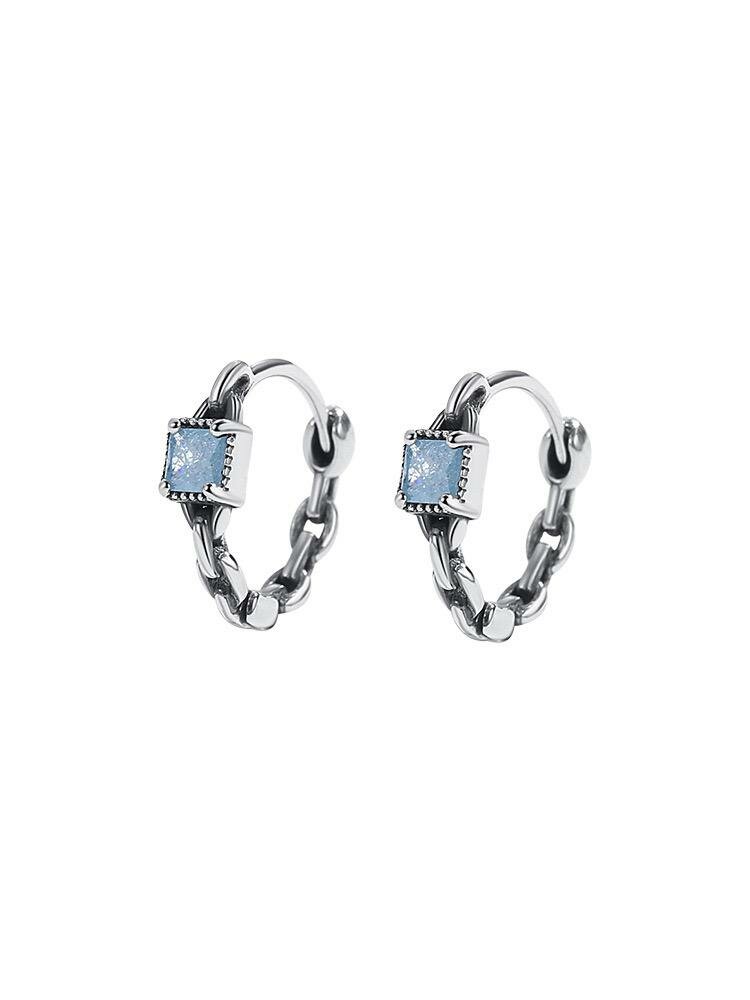 Серьги, бирюза синтетическая, мята — фото 1