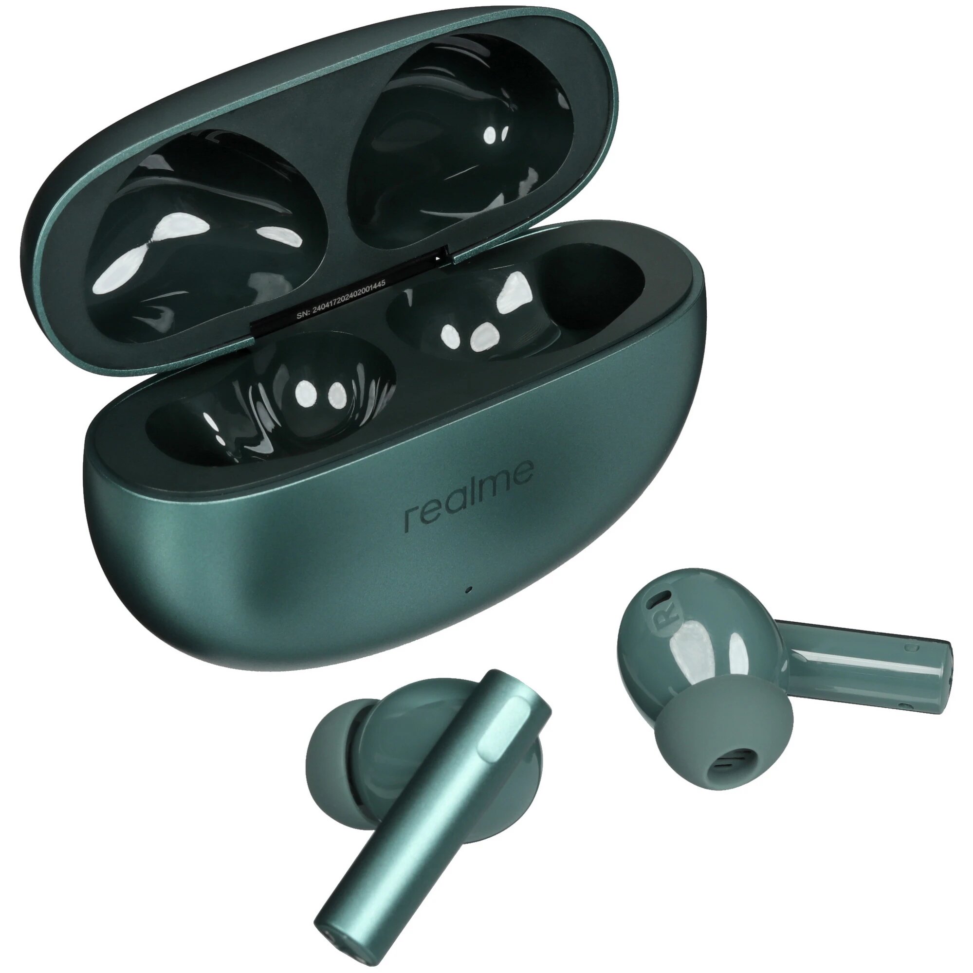 Realme Наушники беспроводные с микрофоном realme Buds Air 6, Bluetooth, USB Type-C, темно-зеленый — фото 1