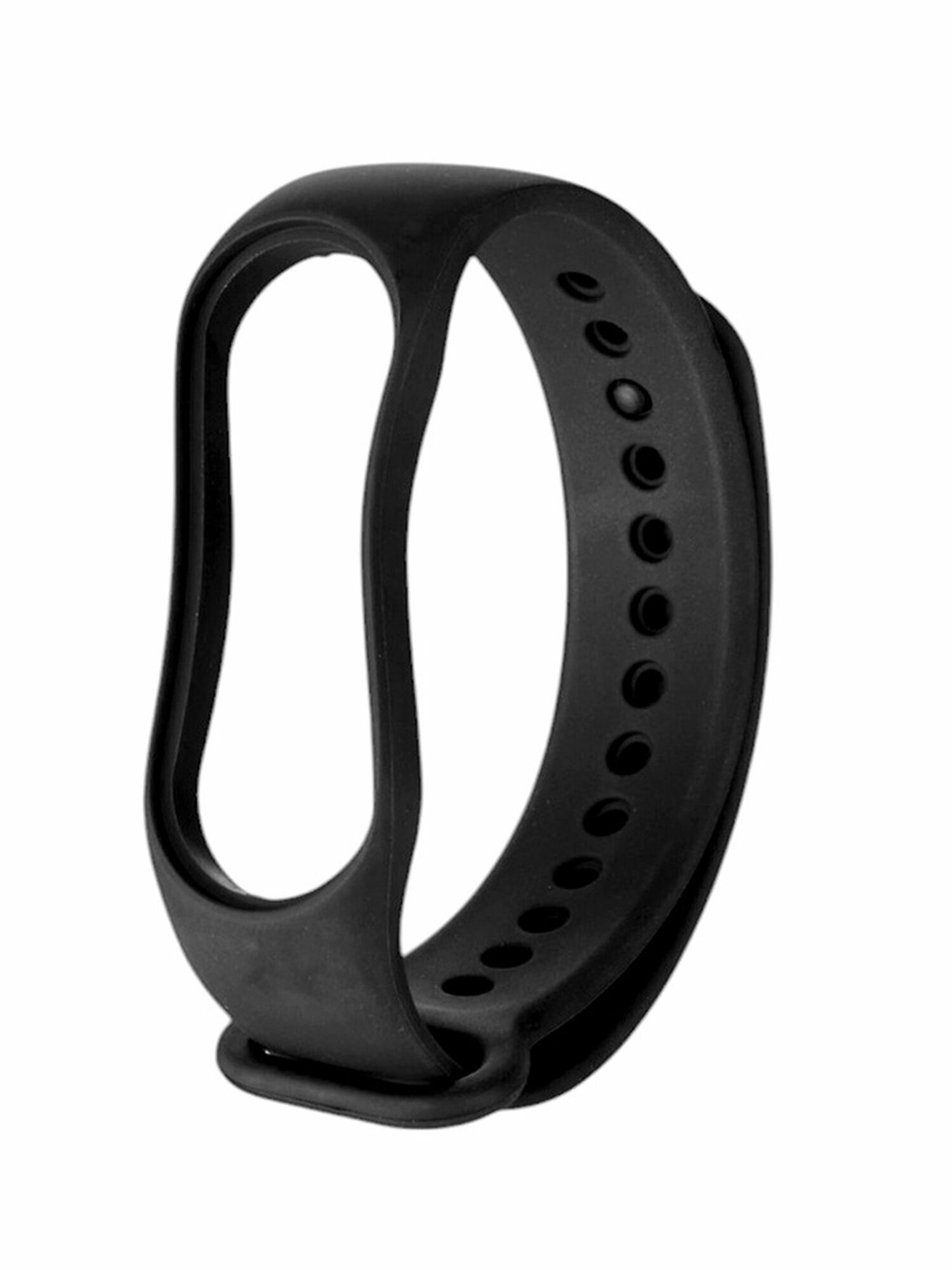 Ремешок Luazon для фитнес-браслетов Mi Band 5/6/7 силикон черный