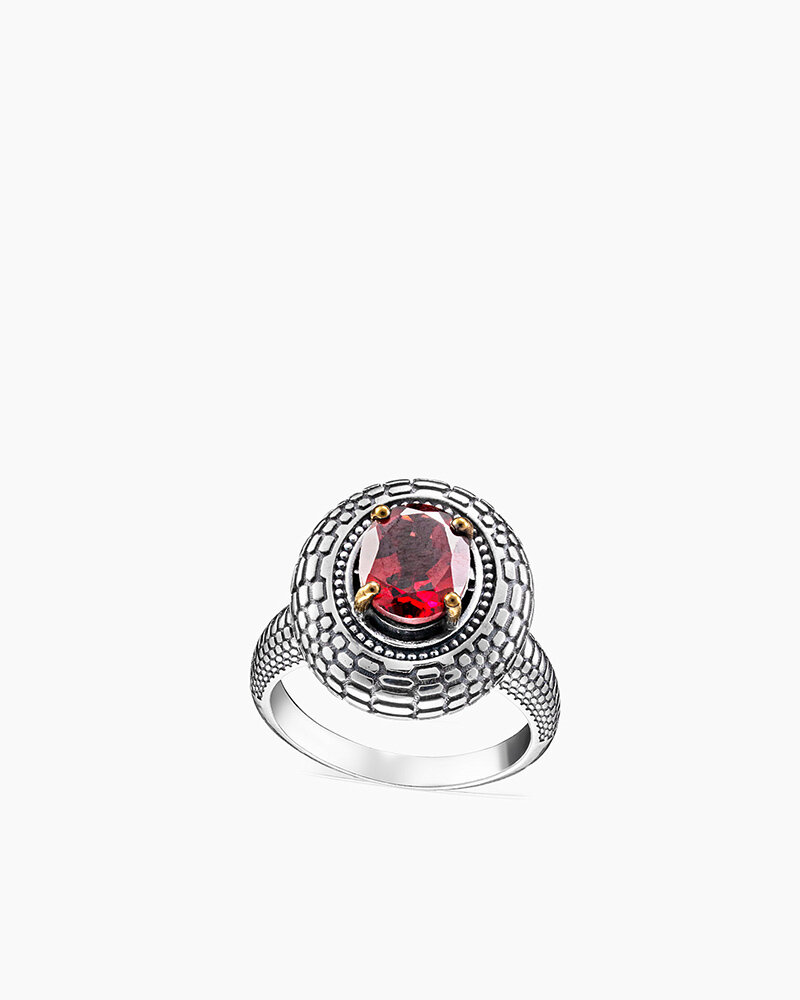 Кольцо SARKISSIAN, серебро, 925 проба, гранат, размер 18, красный