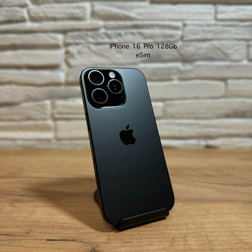 Изображение товара Смартфон Apple iPhone 16 Pro 128GB, e-SIM, Black Titanium