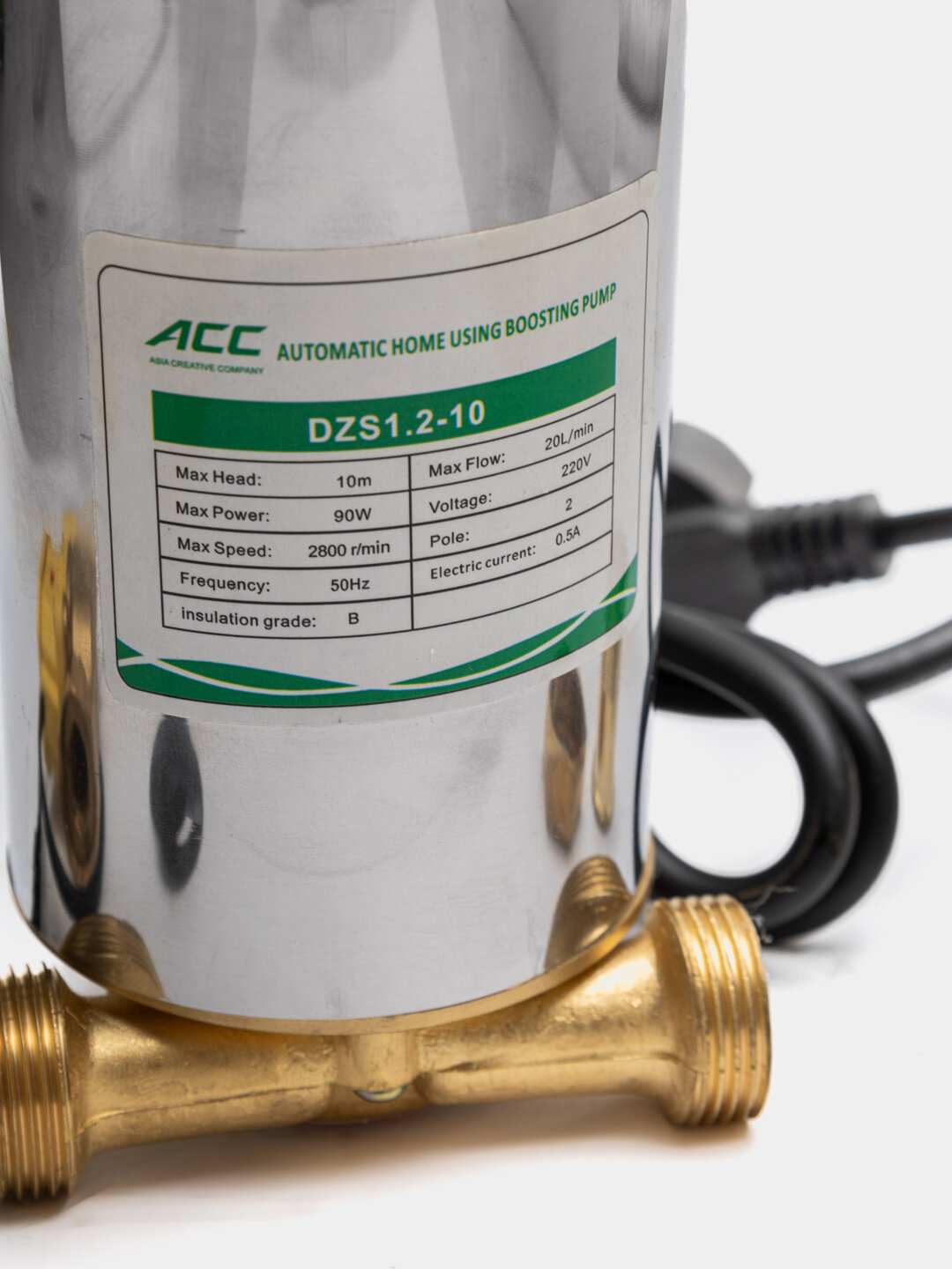 Насос повышающий ACC DZS1.2-10, для чистой воды, глубина до 8 м — фото 1