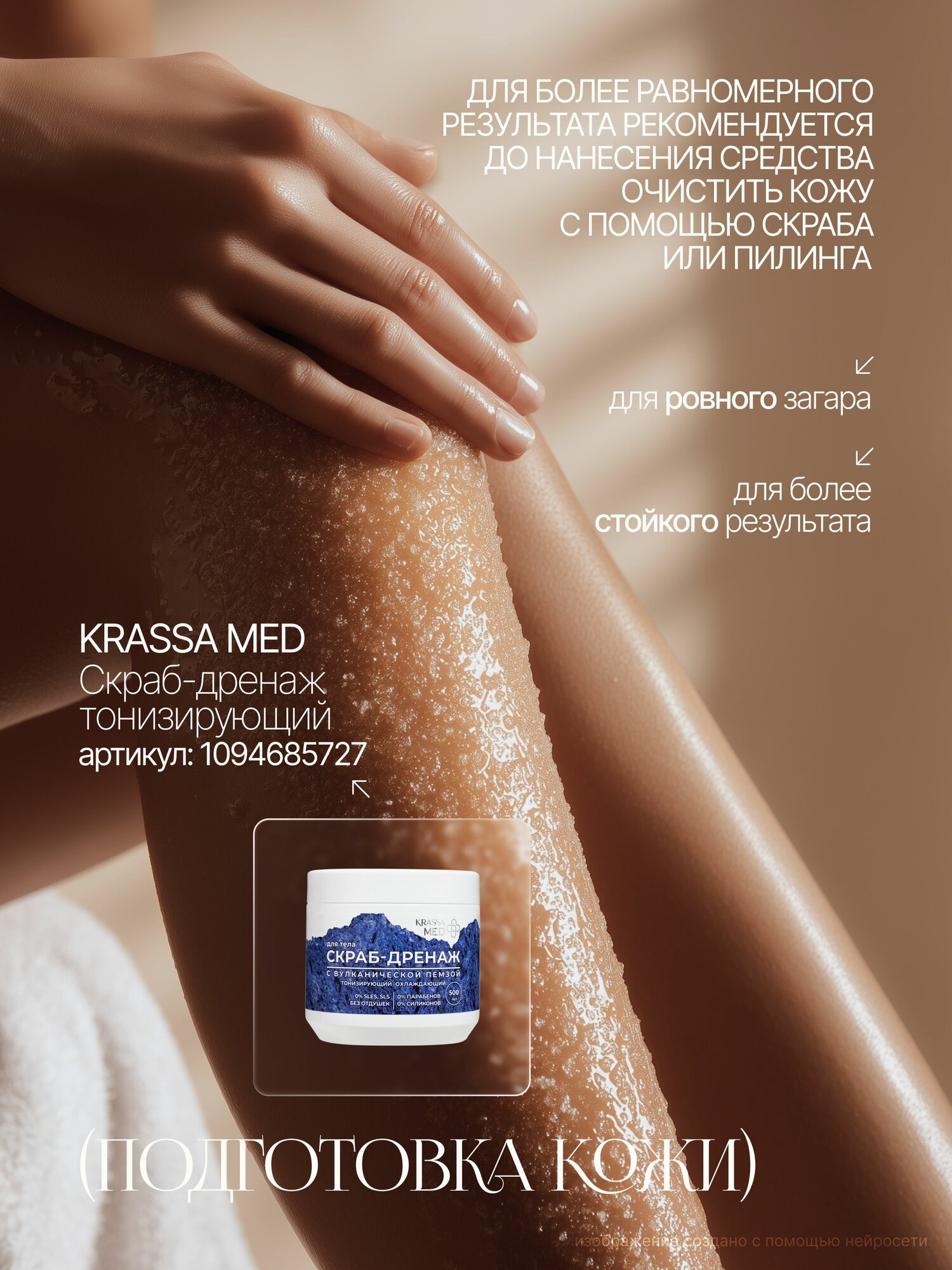 Автозагар KRASSA Sun Expert, для тела, без УФ-фильтра, спрей, 180мл — фото 1