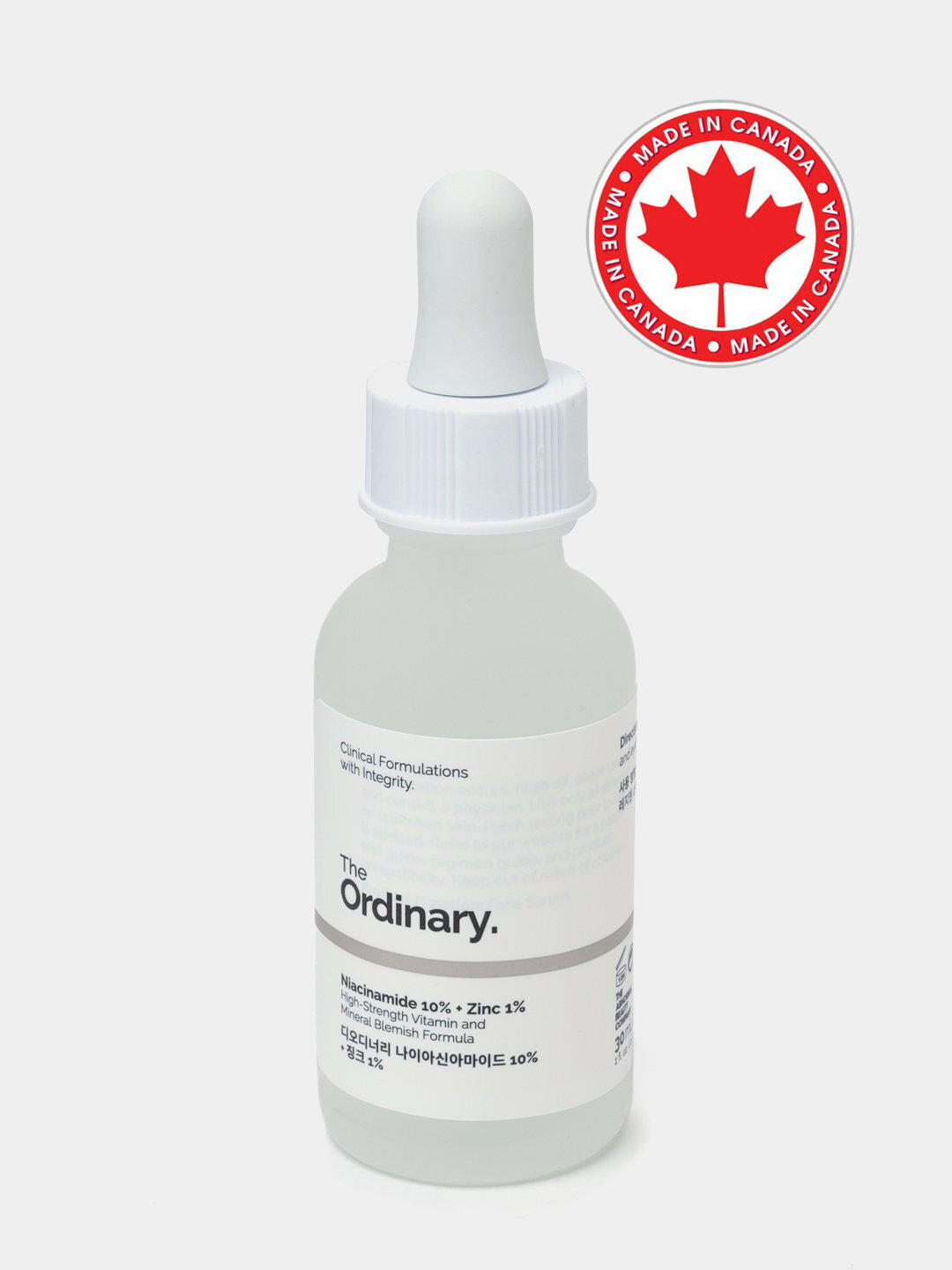 Сыворотка для лица с ниацинамидом и цинком The Ordinary Niacinamide 10% + Zinc 1%, 30 мл