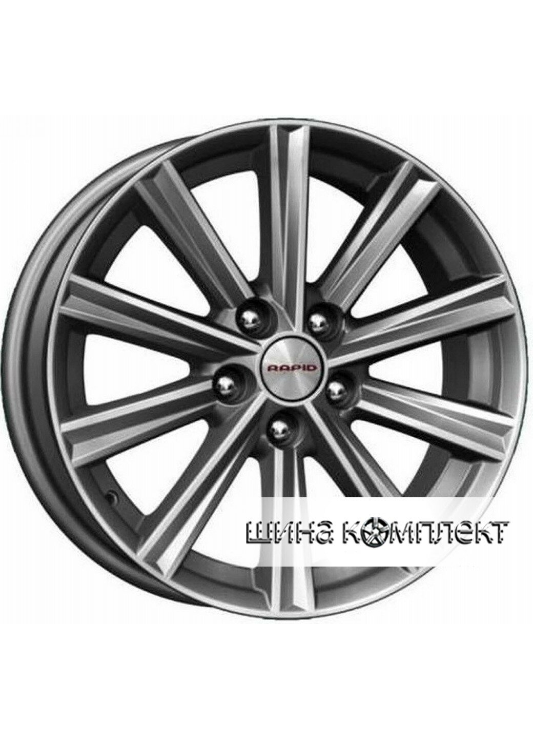 Колесный диск КиК Камрик 6,5x15 4x98 ET35 58,6 Дарк платинум