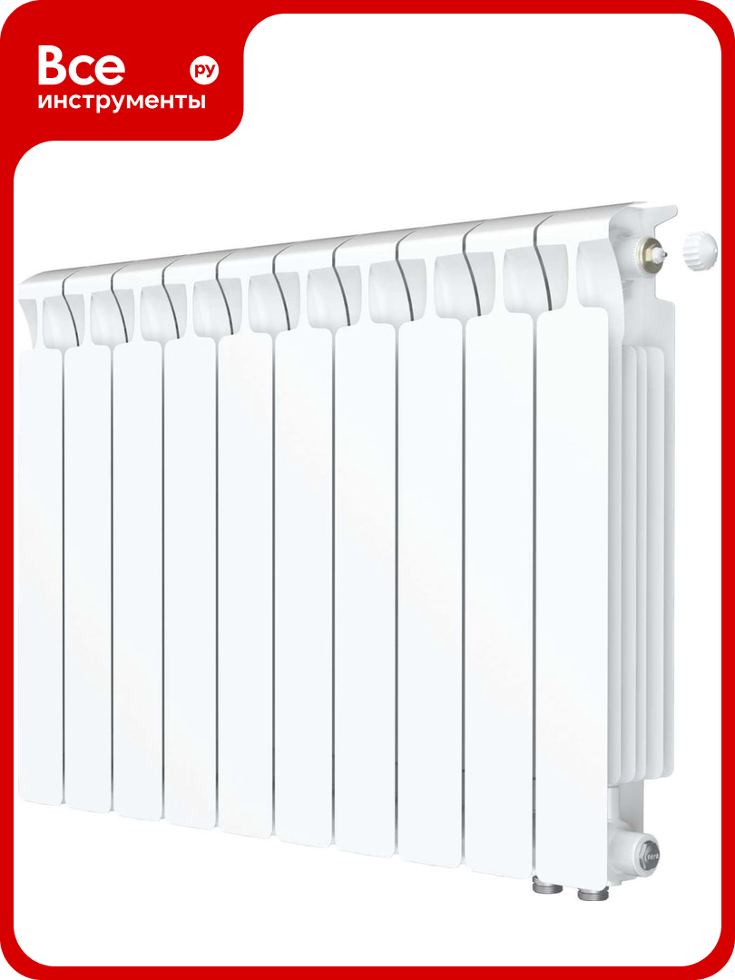 Биметаллический радиатор RIFAR MONOLIT Ventil 500 10 секц. нижн. прав. R-MN-500-10-VR