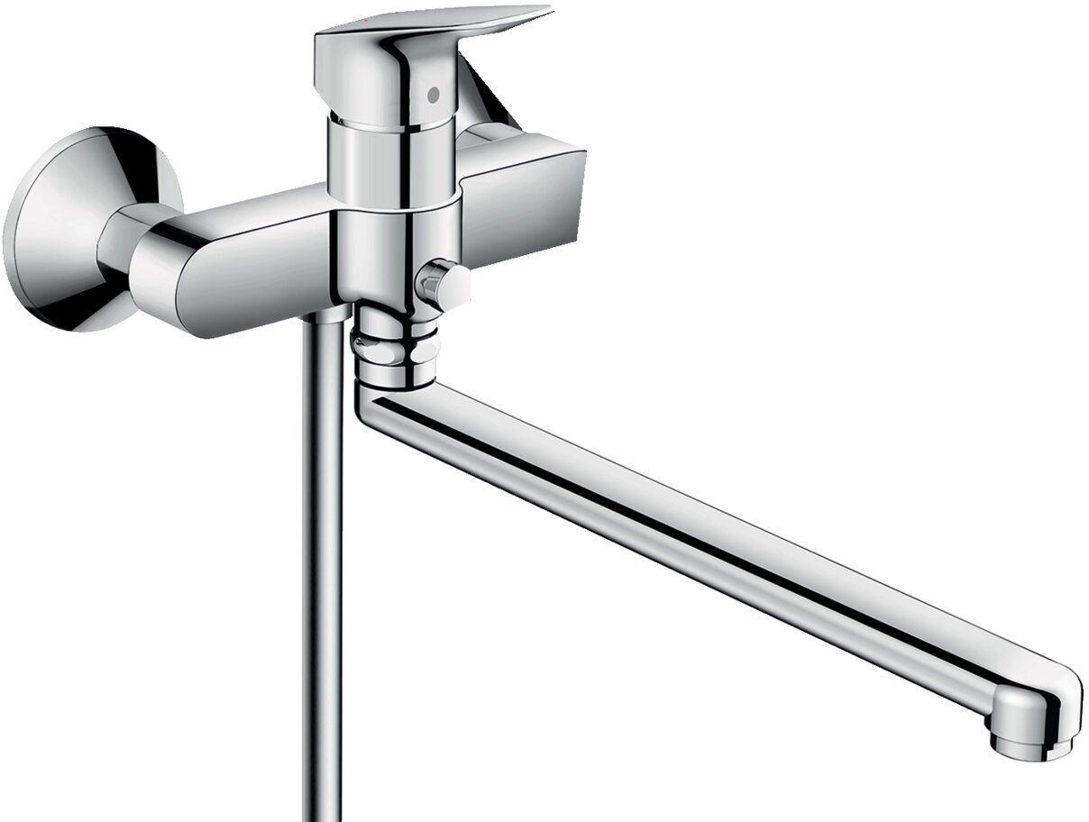 Смеситель для ванны Hansgrohe Logis однорычажный с длинным изливом хром 71402000