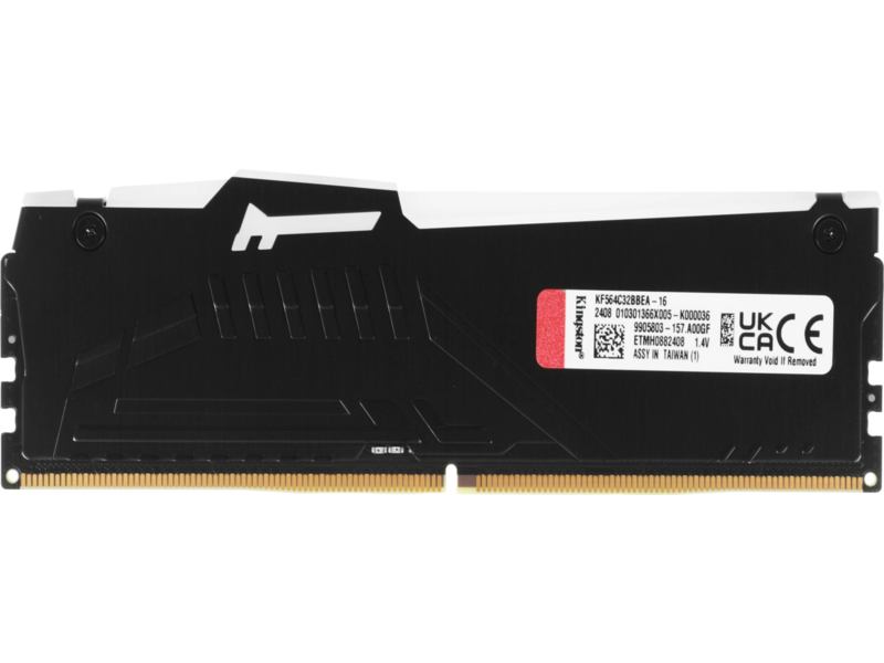 Память DDR5 16GB 6400MHz KF564C32BBEA-16 Fury Beast RGB RTL Gaming PC5-51200 CL32 DIMM 288-pin 1.4в single rank с радиатором Ret
