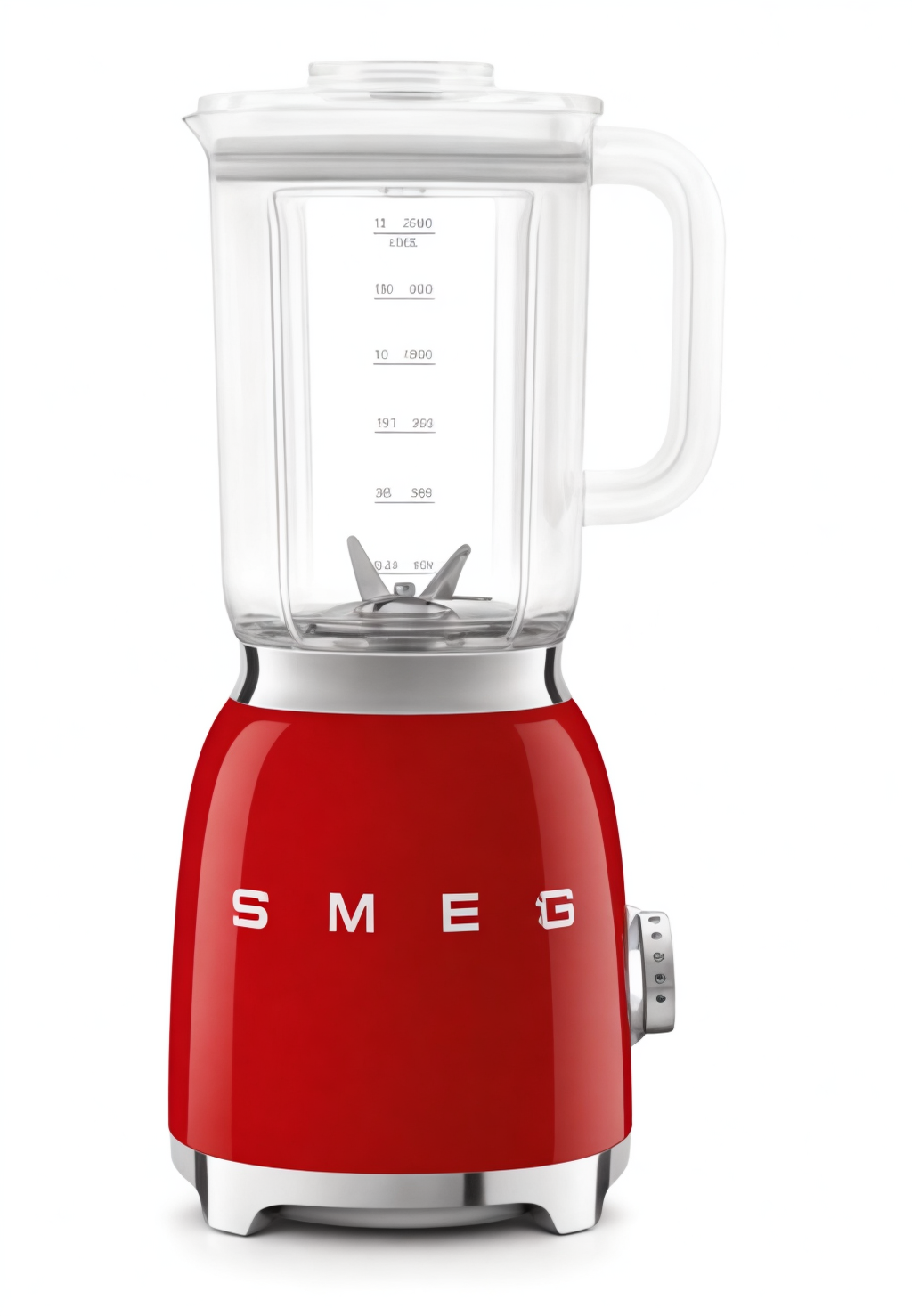 Блендер Smeg BLF03RDEU, мощность 800 Ватт, 4 скорости вращения, защита от перегрузки двигателя