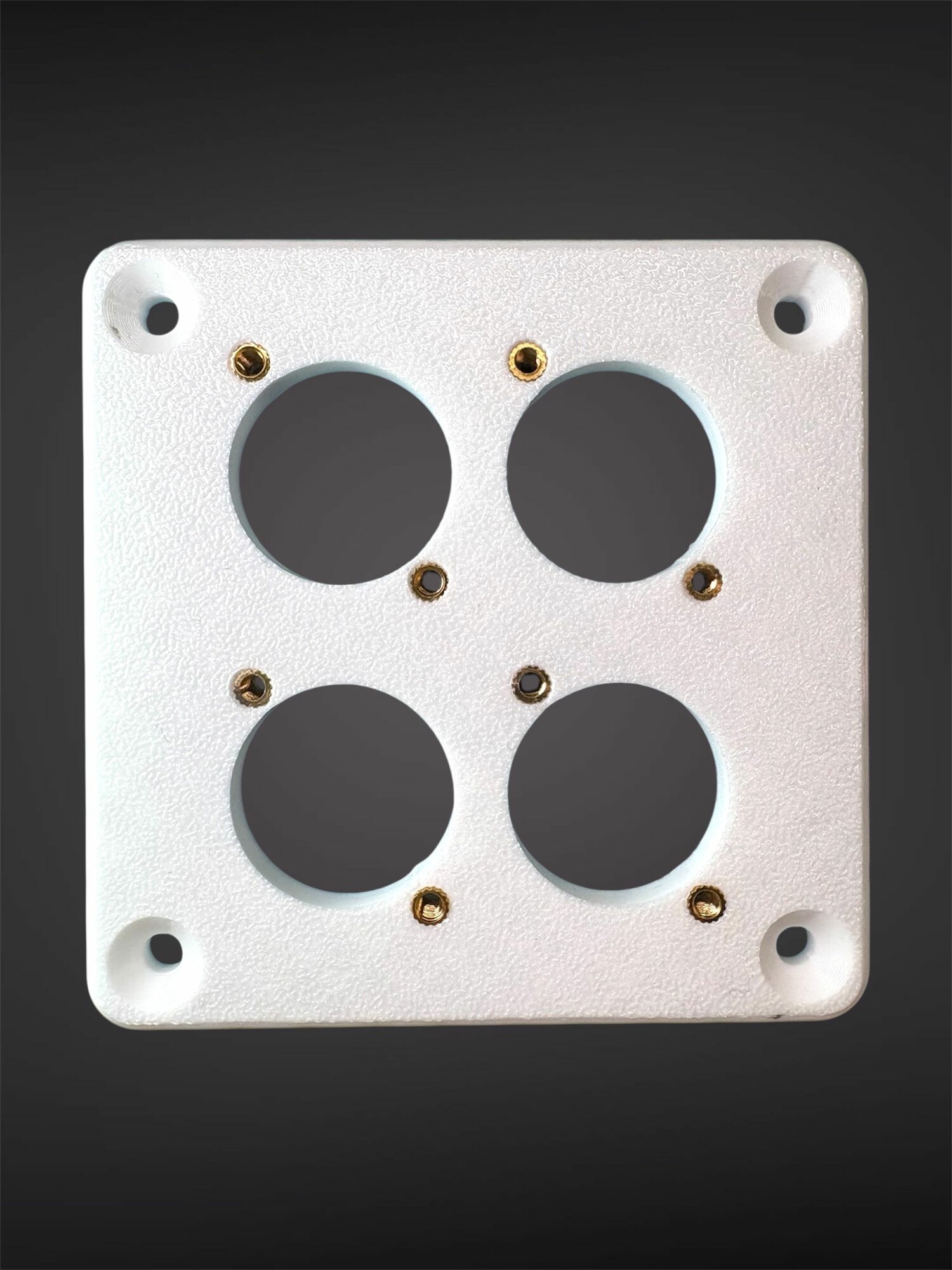 Настенная панель для 4 разъемов типа XLR, RJ45, Speacon, Powercon