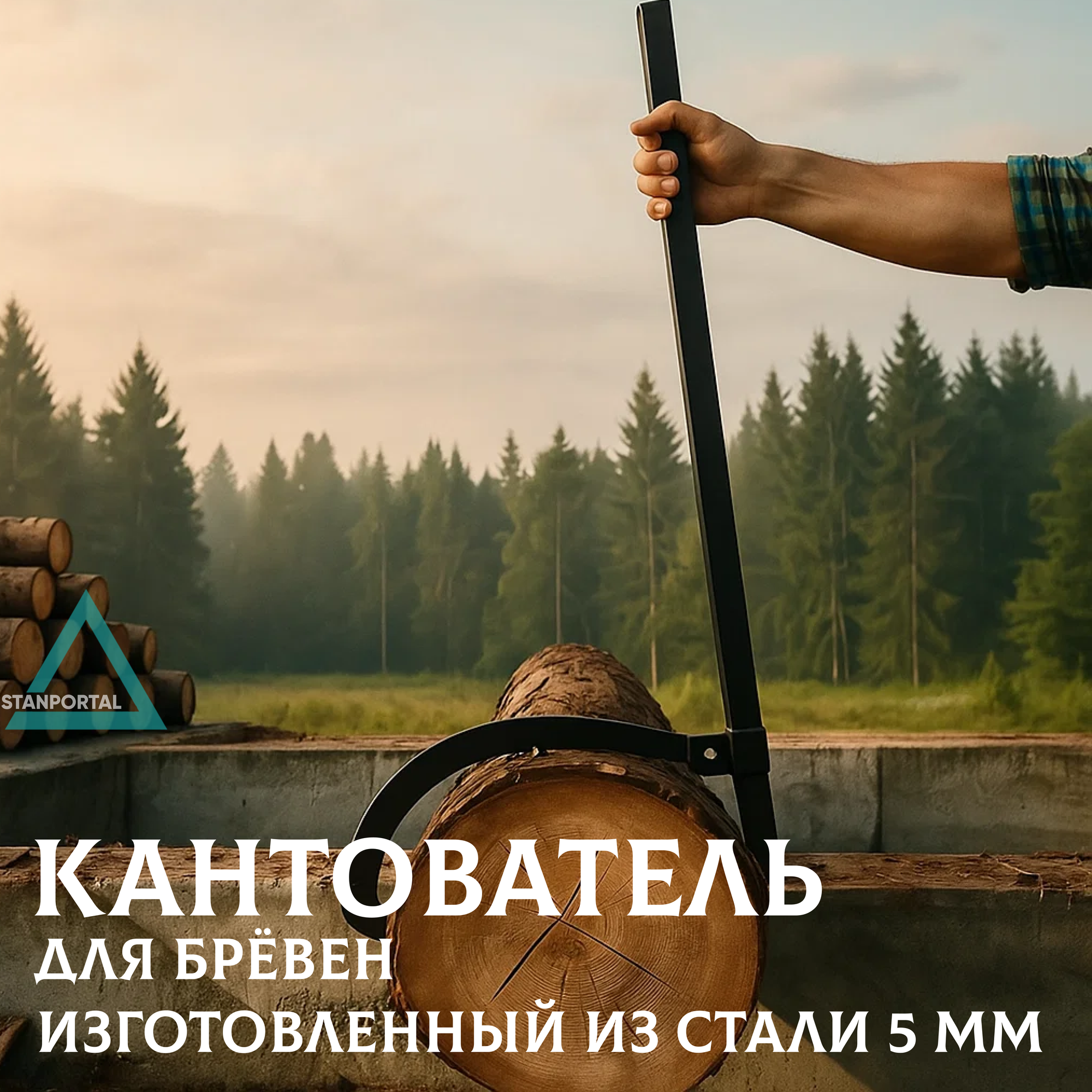 Кантователь для брёвен  СтанПортал  сталь 5 мм  цвет черный матовый