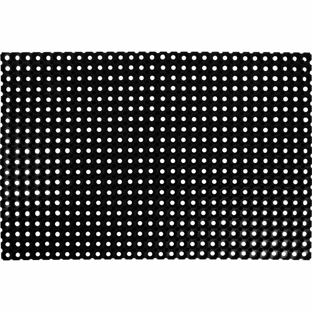 Коврик грязезащитный каучук 80x120 см цвет черный