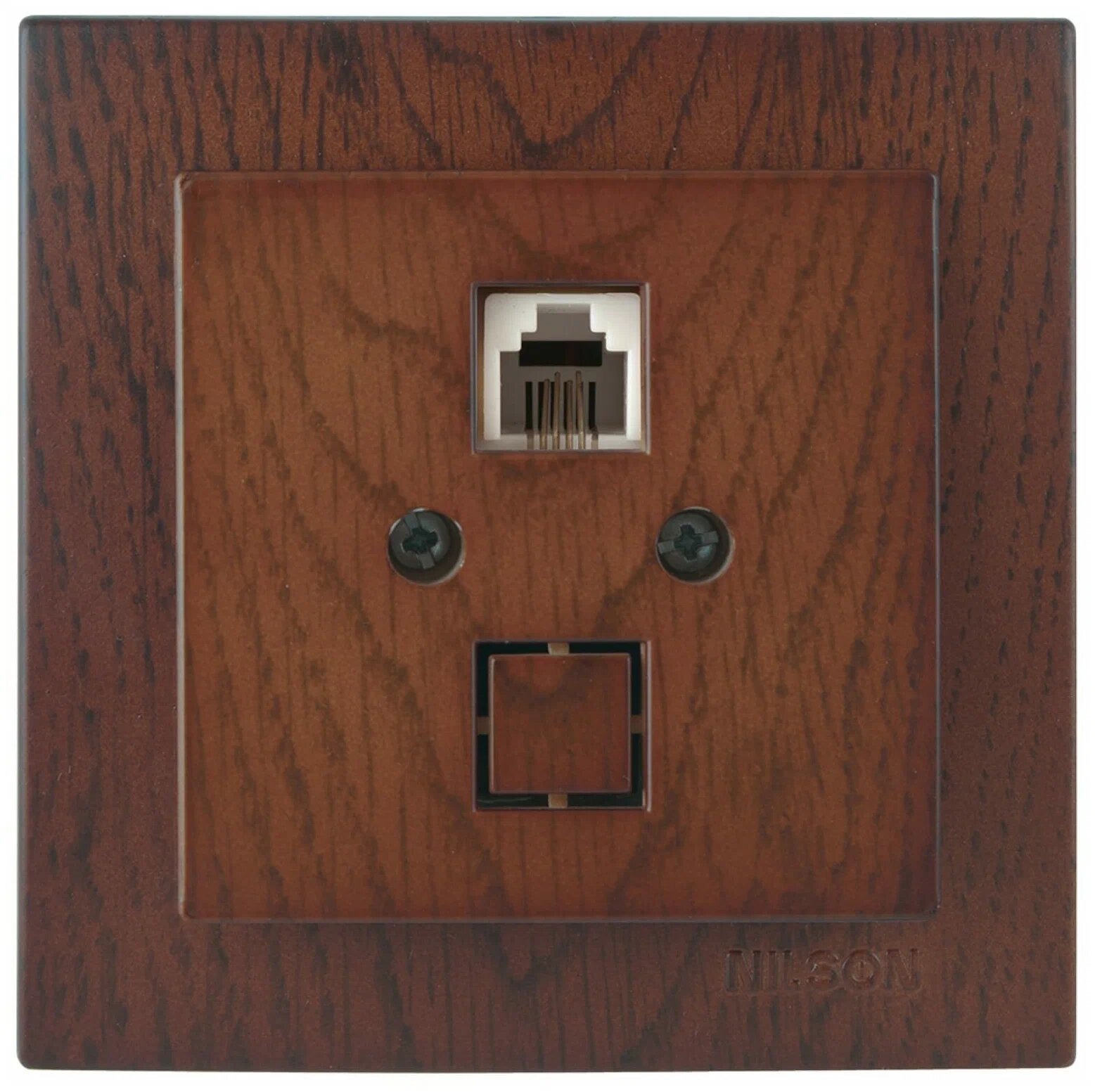 Розетка Телефонная 1 я с п Черешня TOURAN EKO Naturel  Thema  NILSON  1 10 100  24261040