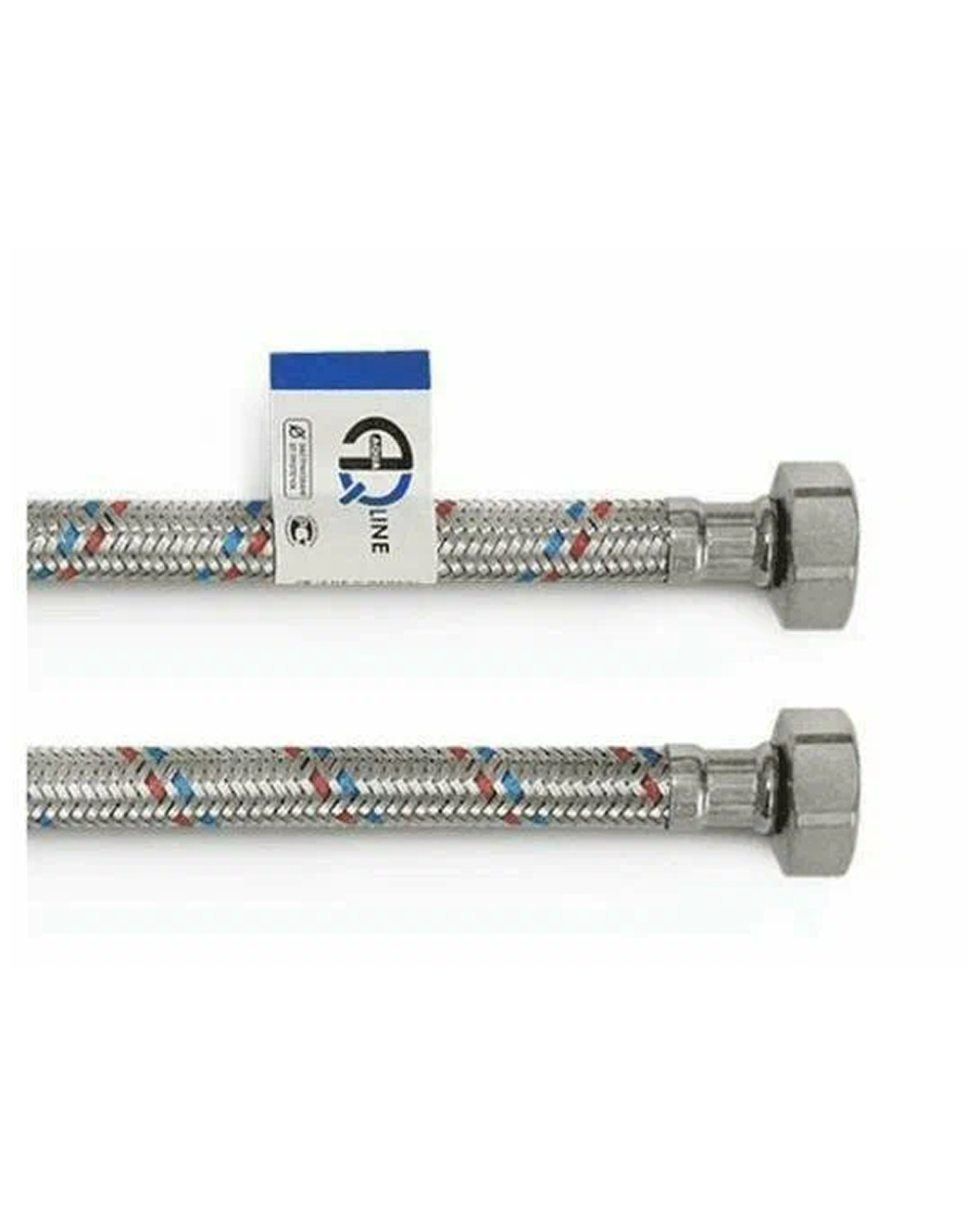 Подводка гибкая для воды нержавеющая оплетка 1 2  г г L 0 8м AQUALINE 01416