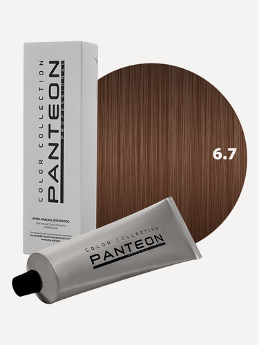 Изображение товара Стойкая крем краска для волос Пантеон Panteon 100 мл - PANTEON 6.7 Русый коричневый