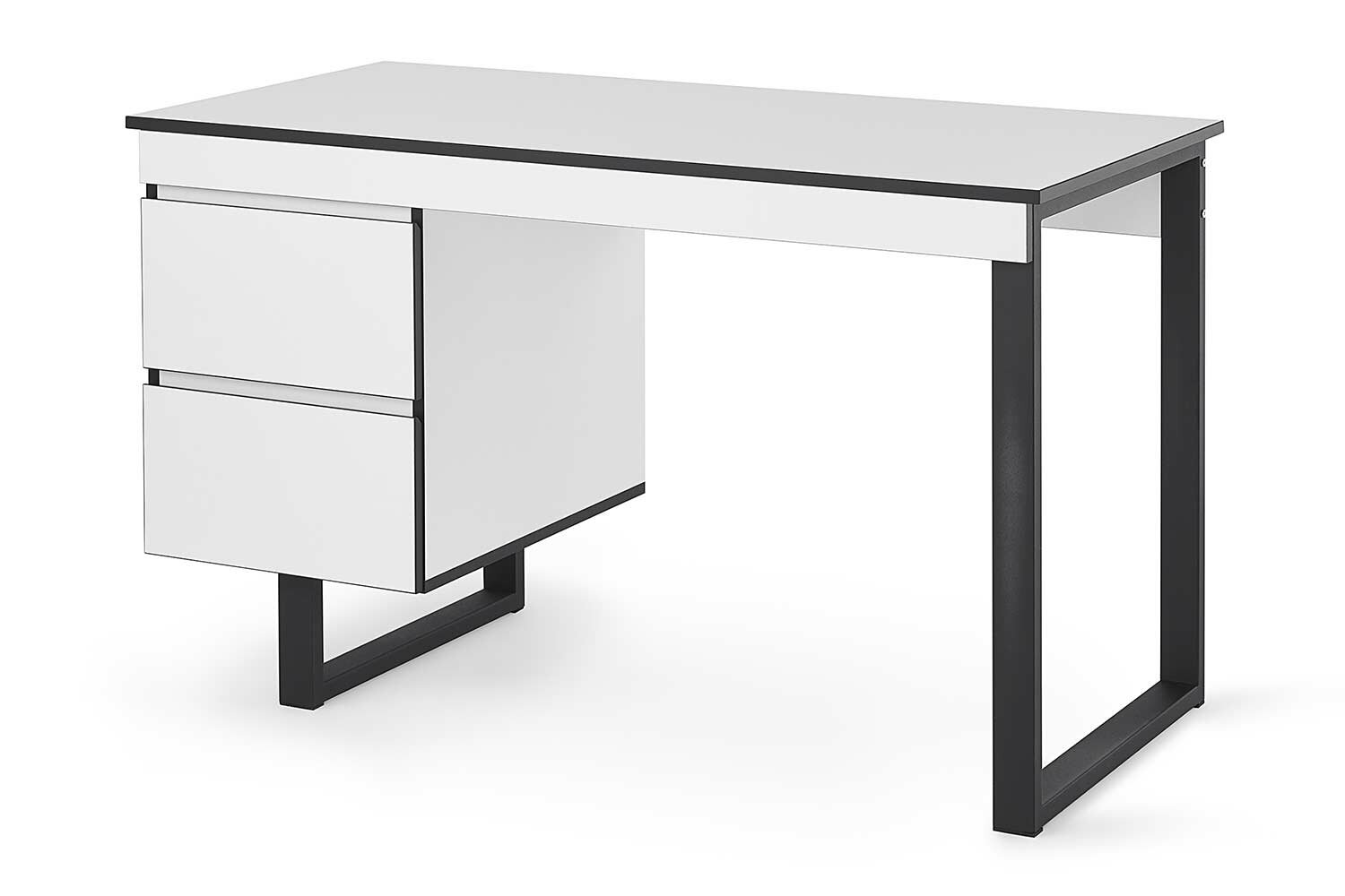Письменный стол Fantom 120х74х60 см с 2 ящиками цвет белый чёрный