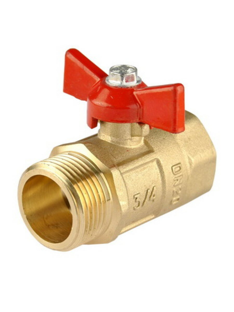 Кран шаровой Галлоп ПРАКТИК 131  ВхН 3 4   ручка бабочка  0103255 