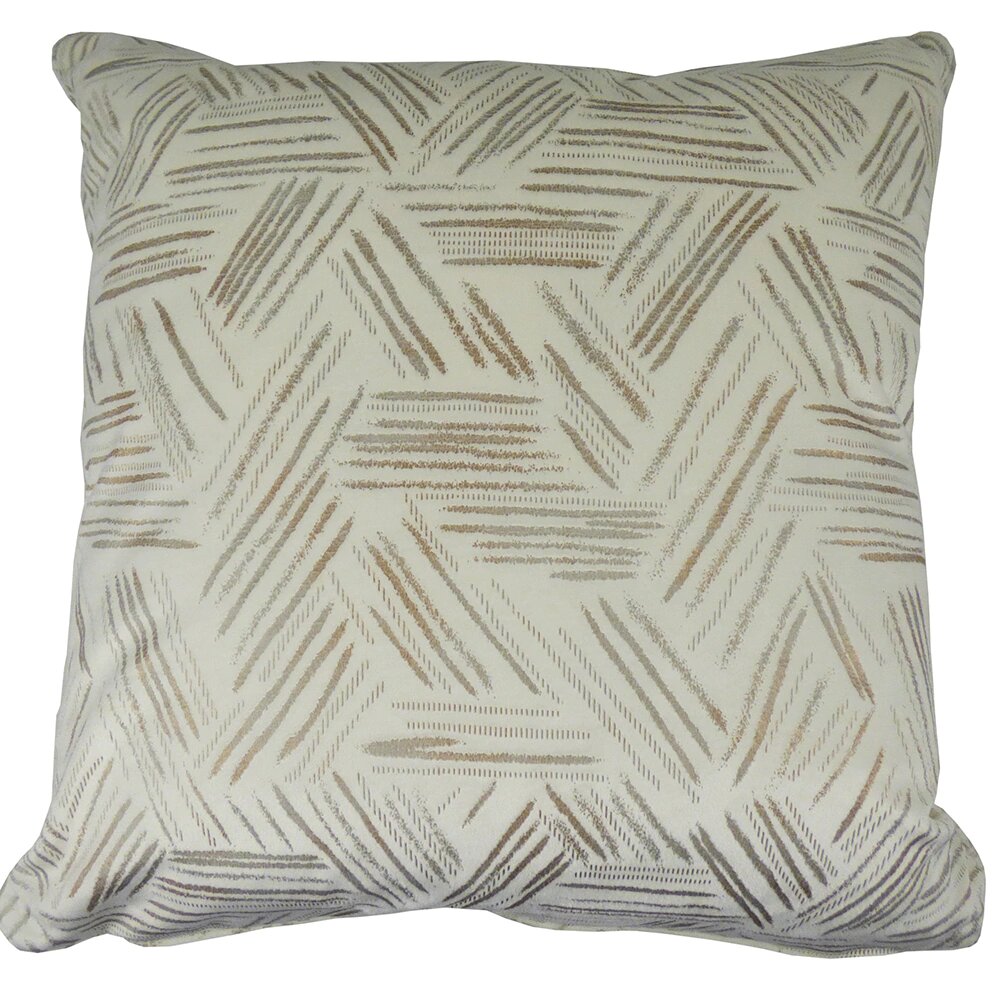 Подушка декоративная Холланд вельвет 43х43 см бежевая с золотом