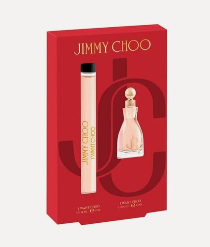 Изображение товара Набор парфюмерный женский Jimmy Choo I Want Choo Мини-спрей 10 мл+ миниатюра 4,5 мл.