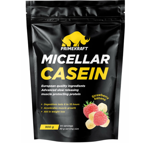 Казеин мицеллярный Prime Kraft 900 г Клубника-банан
