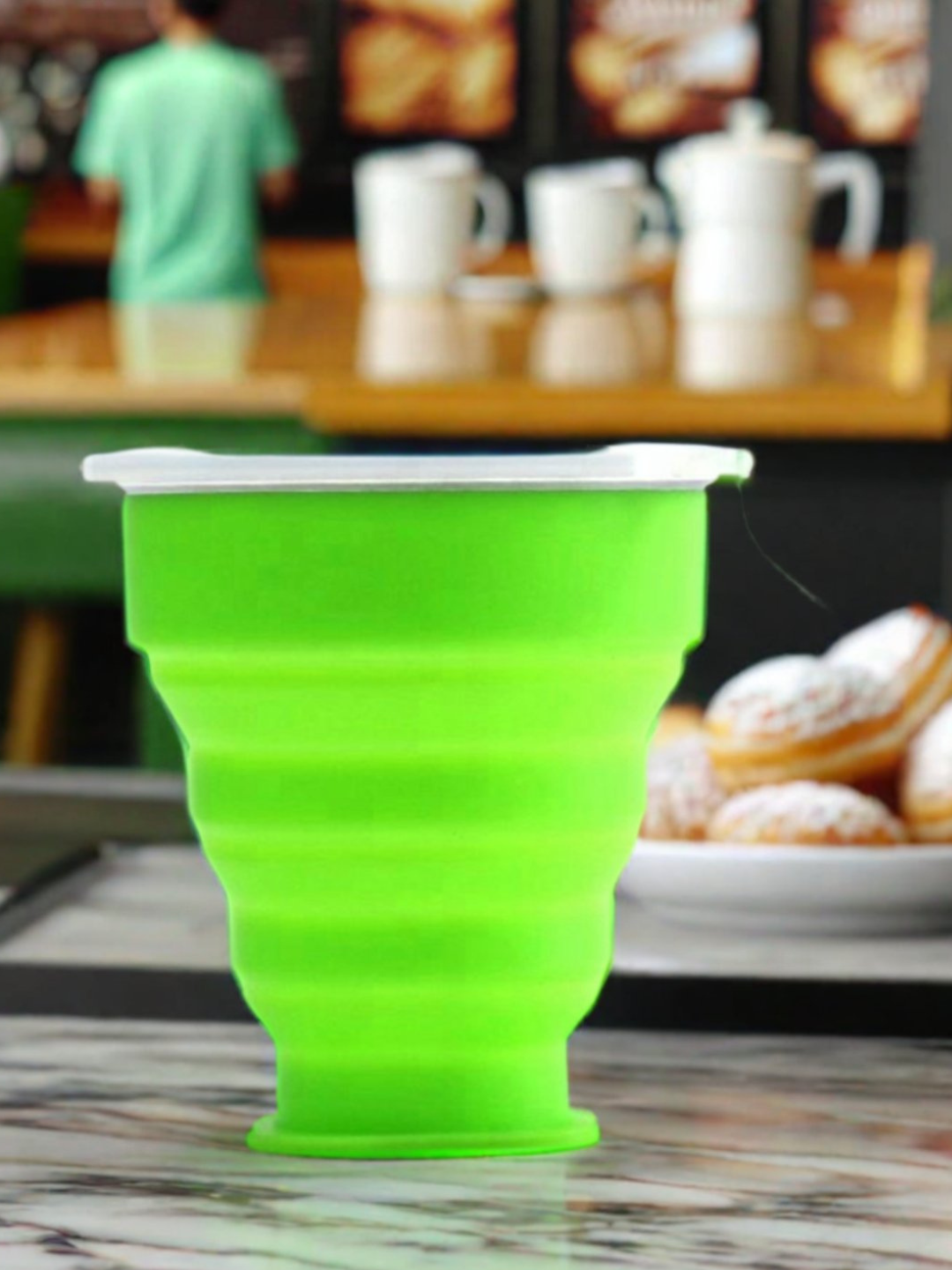 Силиконовый стакан, складной, 200 мл — фото 1