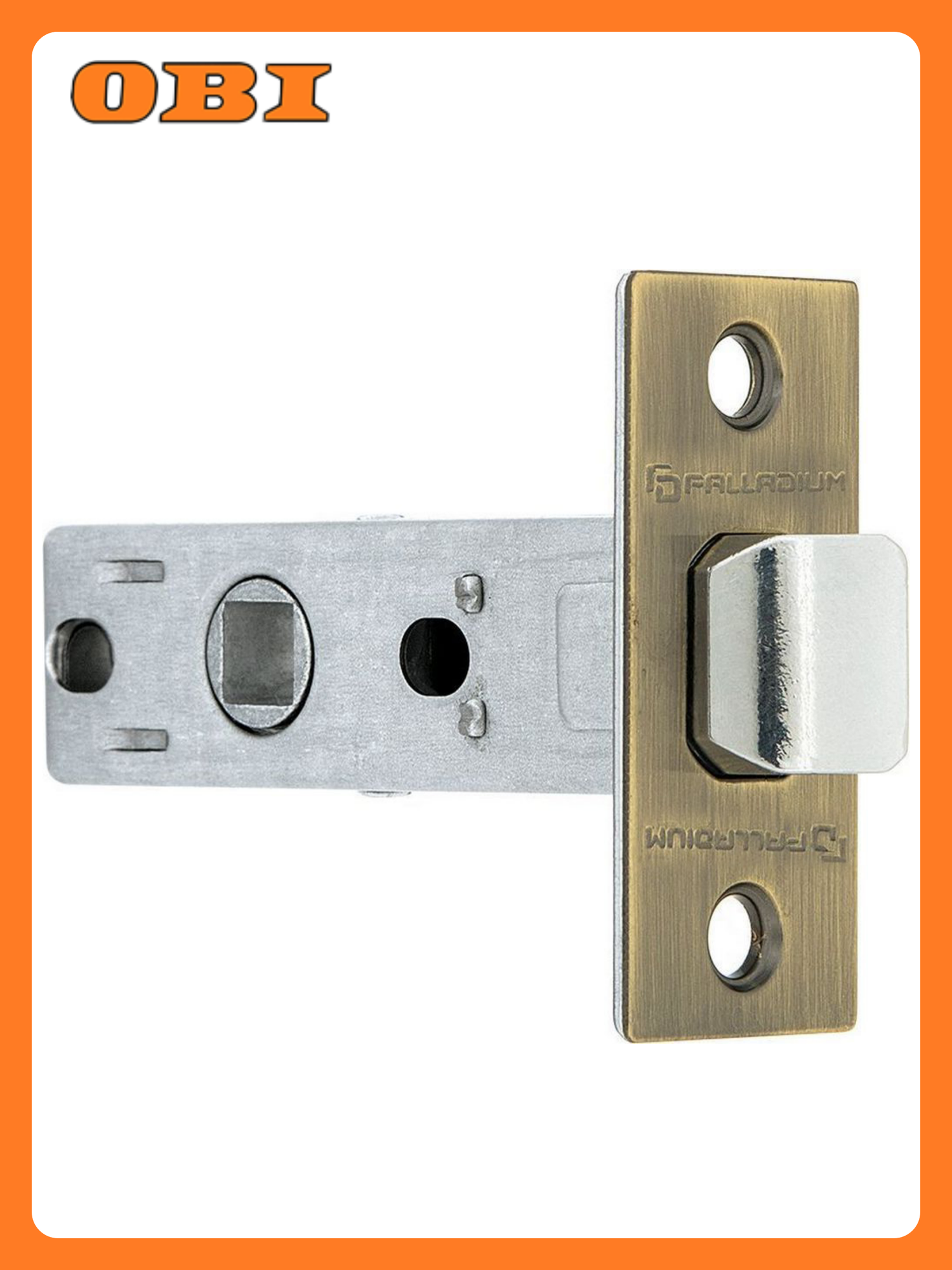 Дверная защелка Palladium врезная античная бронза 60x25x70 мм