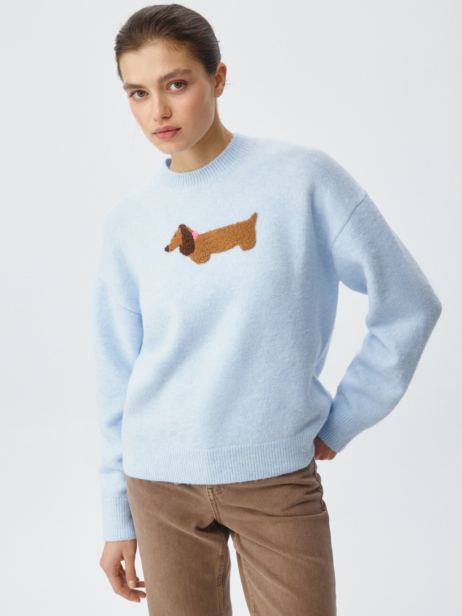 Джемпер Sela, размер 50, светло-голубой