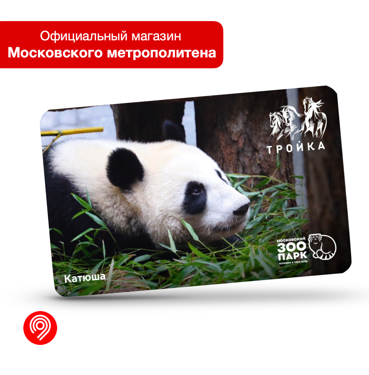 Транспортная карта  Тройка    Московский зоопарк   Панда Катюша