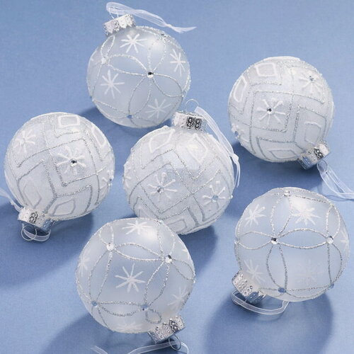 Изображение товара Елочные ПЭТ шары Eterna: Tale of the Northwind 8 см, 6 шт, Winter Deco, 1000941
