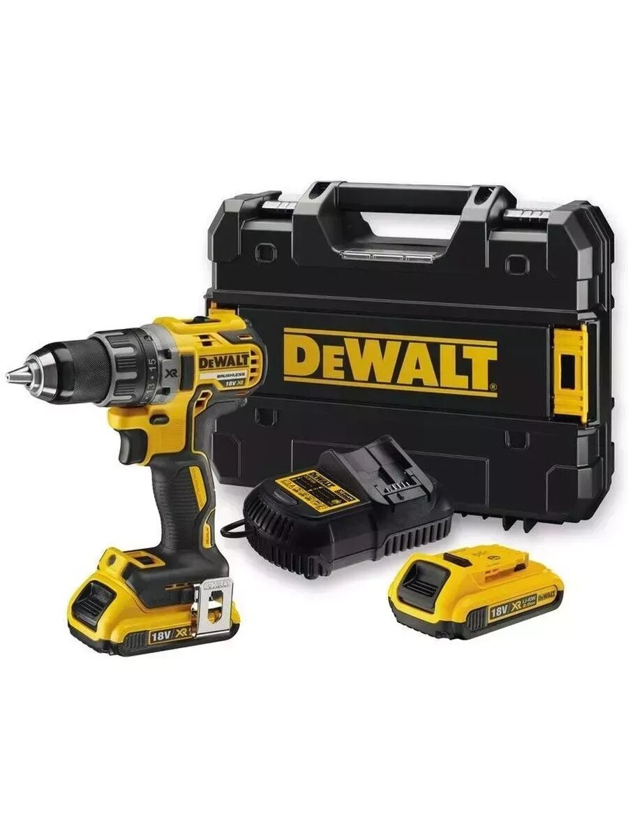 Дрель-шуруповерт DeWalt DCD791D2-QW патрон: быстрозажимной питание от аккумулятора Li-Ion 18В (кейс в комплекте)