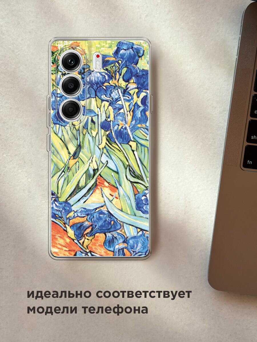 Чехол на Tecno Camon 40 Pro 5G / Текно Камон 40 Про 5G с принтом "Ирисы Ван Гог" — фото 1