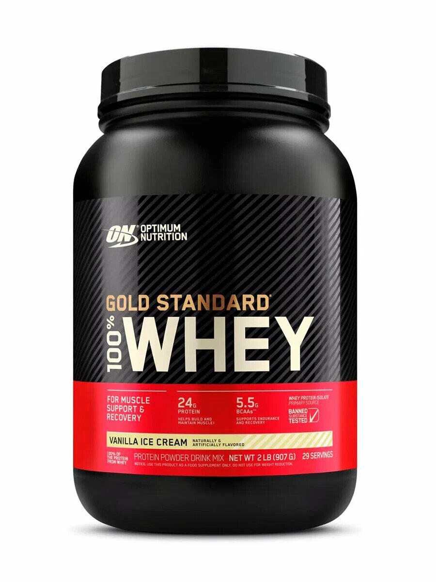 Протеин Optimum Nutrition 100% Whey Gold Standard 907 г ванильное мороженное