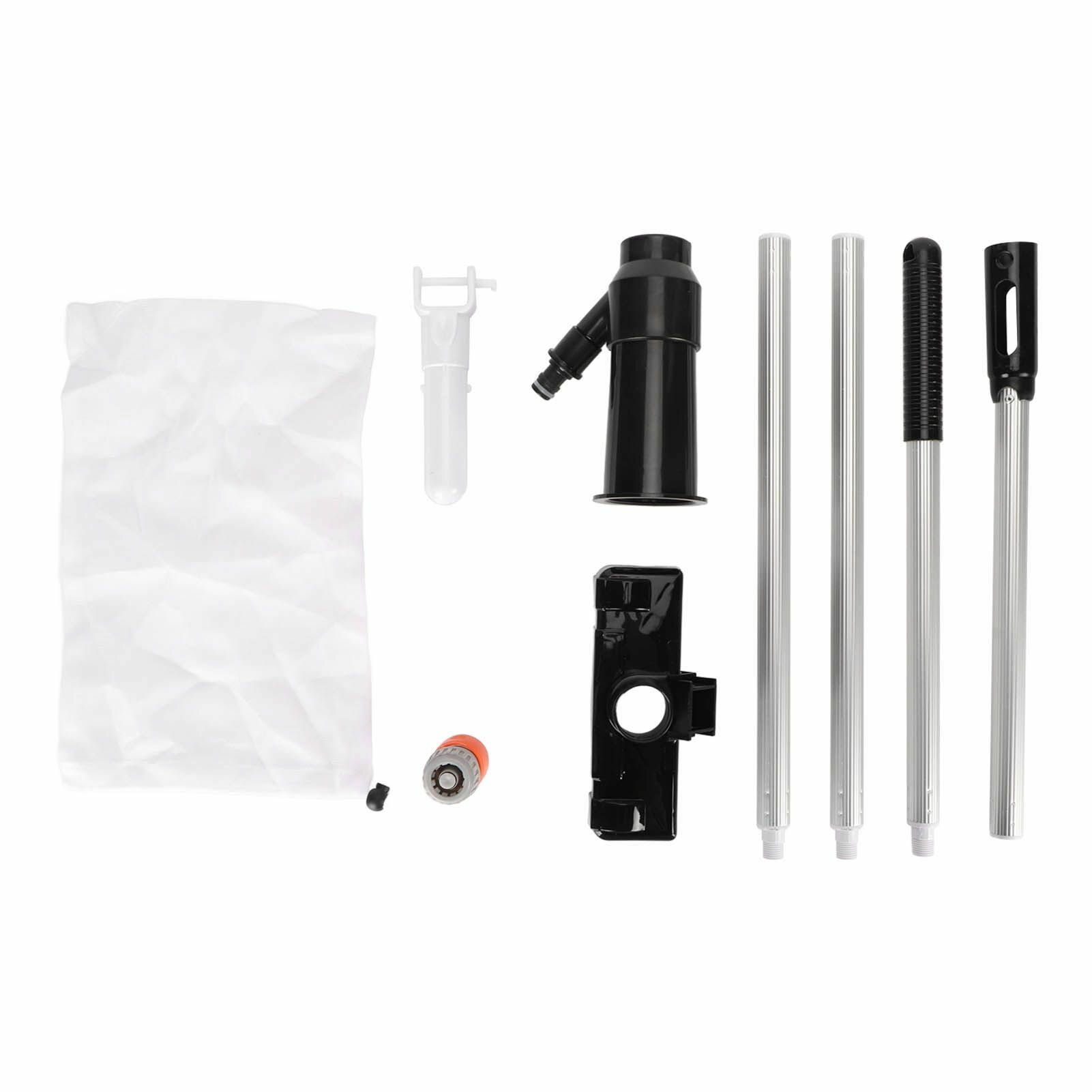 Струйный пылесос для бассейна (стандарт США) 4-секционный полюс пластиковый черный для надземных бассейнов и фонтанов