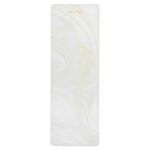 Коврик для йоги и фитнеса Kama, нескользящий, TPE, микрофибра, белое золото