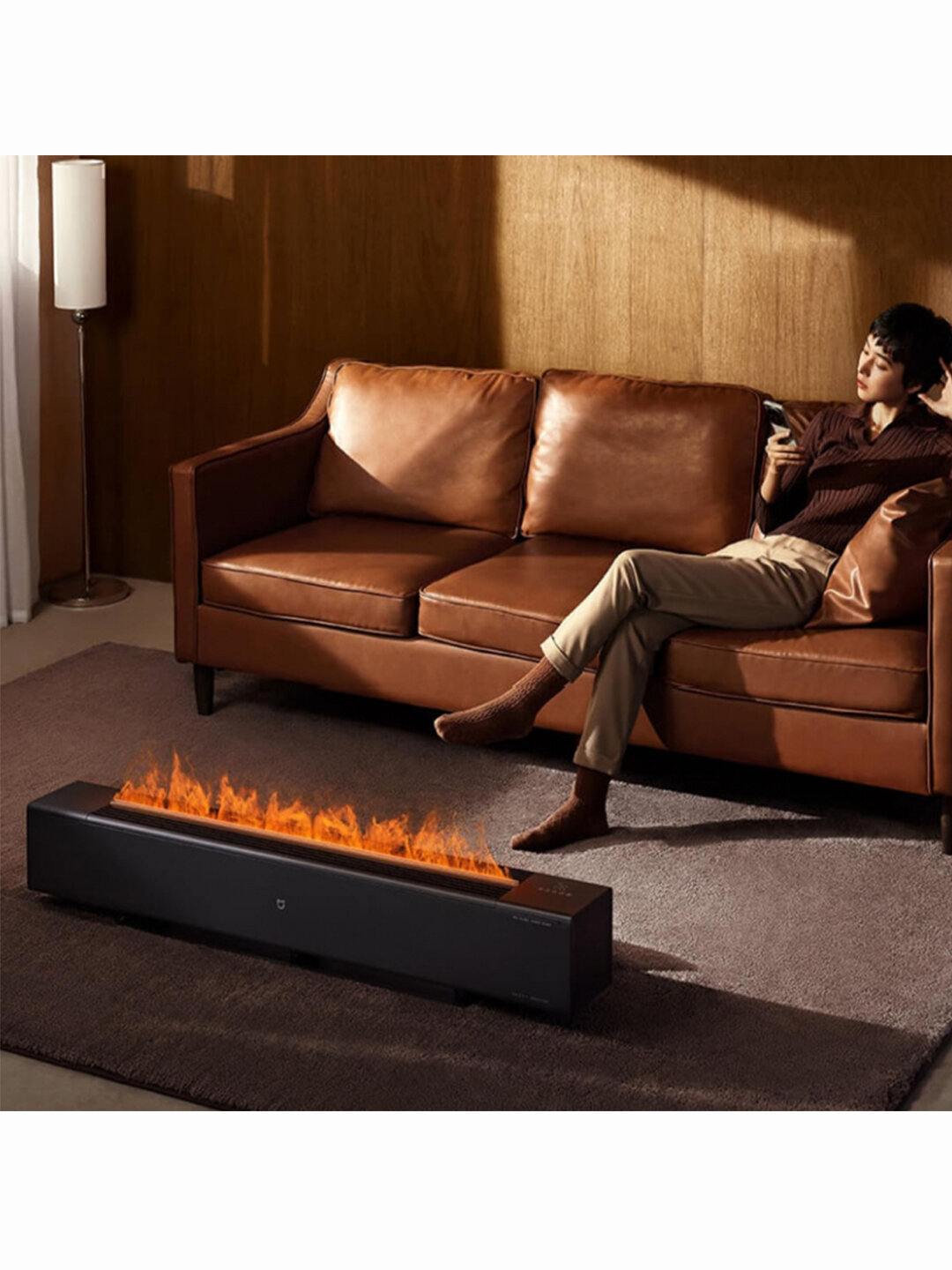 Изображение Умный электрический обогреватель Xiaomi Mijia Graphene Skirting Heater Faux Flame Edition (TJXDNQ06ZM)