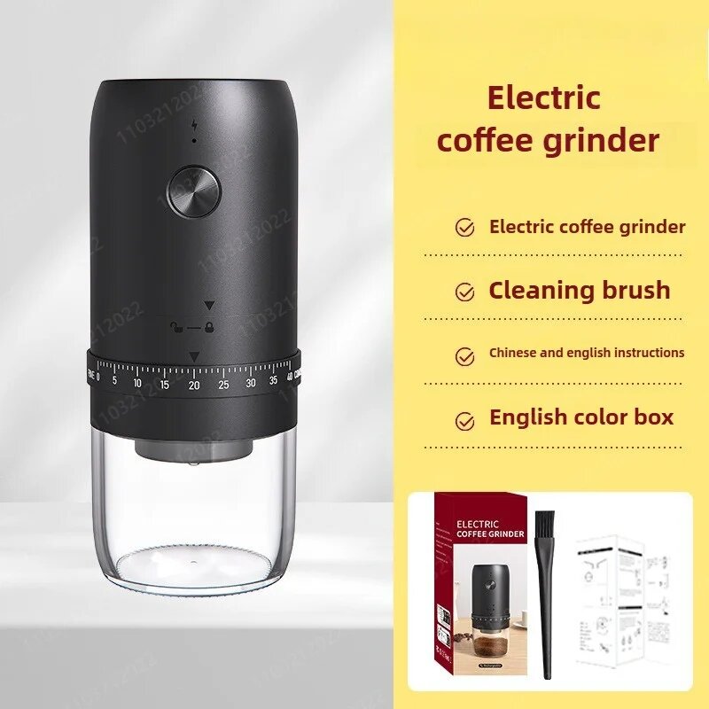 Электрическая кофемолка Xiaomi Youpin, портативная, 40 передач, внешние регулируемые домашние перезаряжаемые кофемолки, кофемашина, подарок