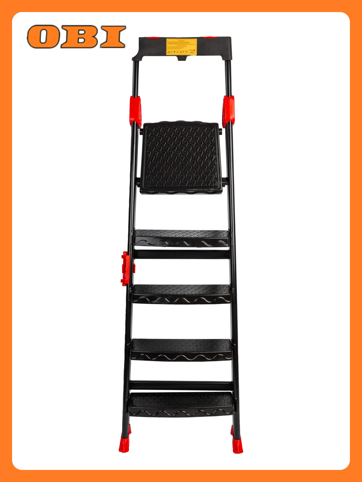 Стремянка ZALGER Perilla складная сталь/пластик рабочая высота 308 см 5 ступеней