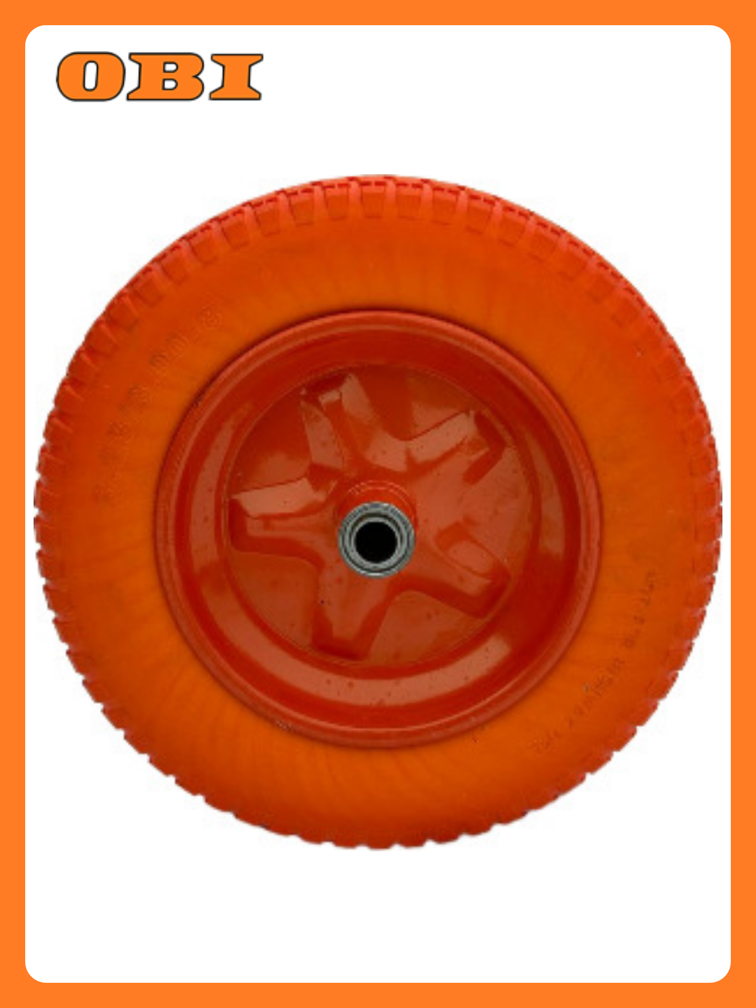Колесо Антиудар  литое  полиуретан  грузоподъемность 200 кг  цвет красный