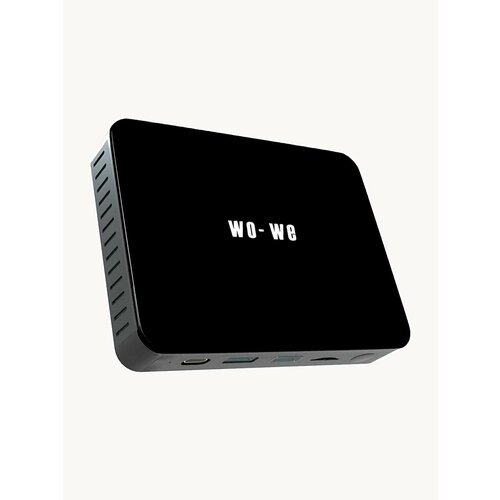 WO-WE мини-ПК (Intel Celeron N4020, RAM 4 ГБ, eMMC 128 ГБ, Intel UHD Graphics 600, Windows 10 Pro, черный