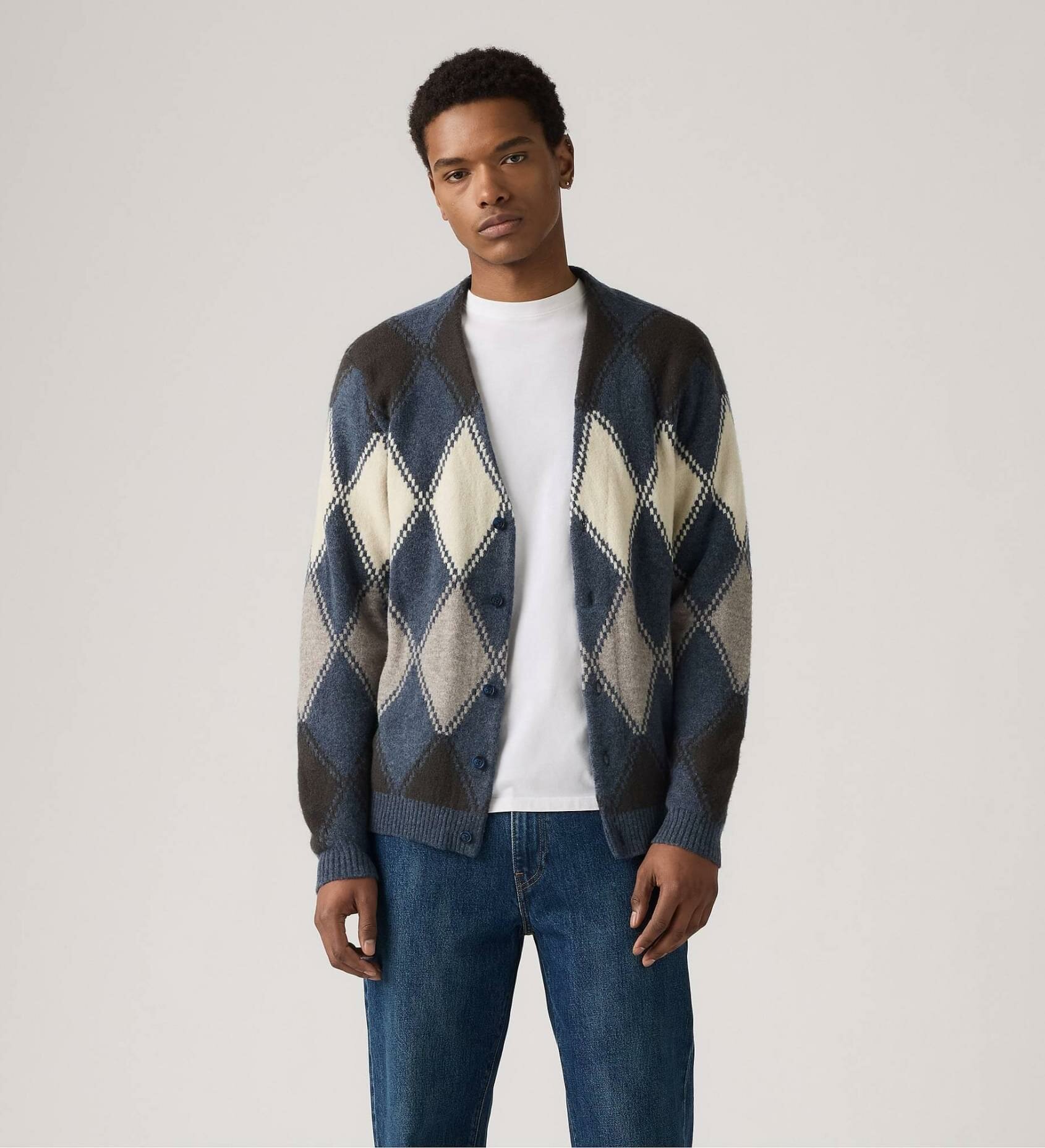 Кардиган Levi's, размер M, синий/серый — фото 1