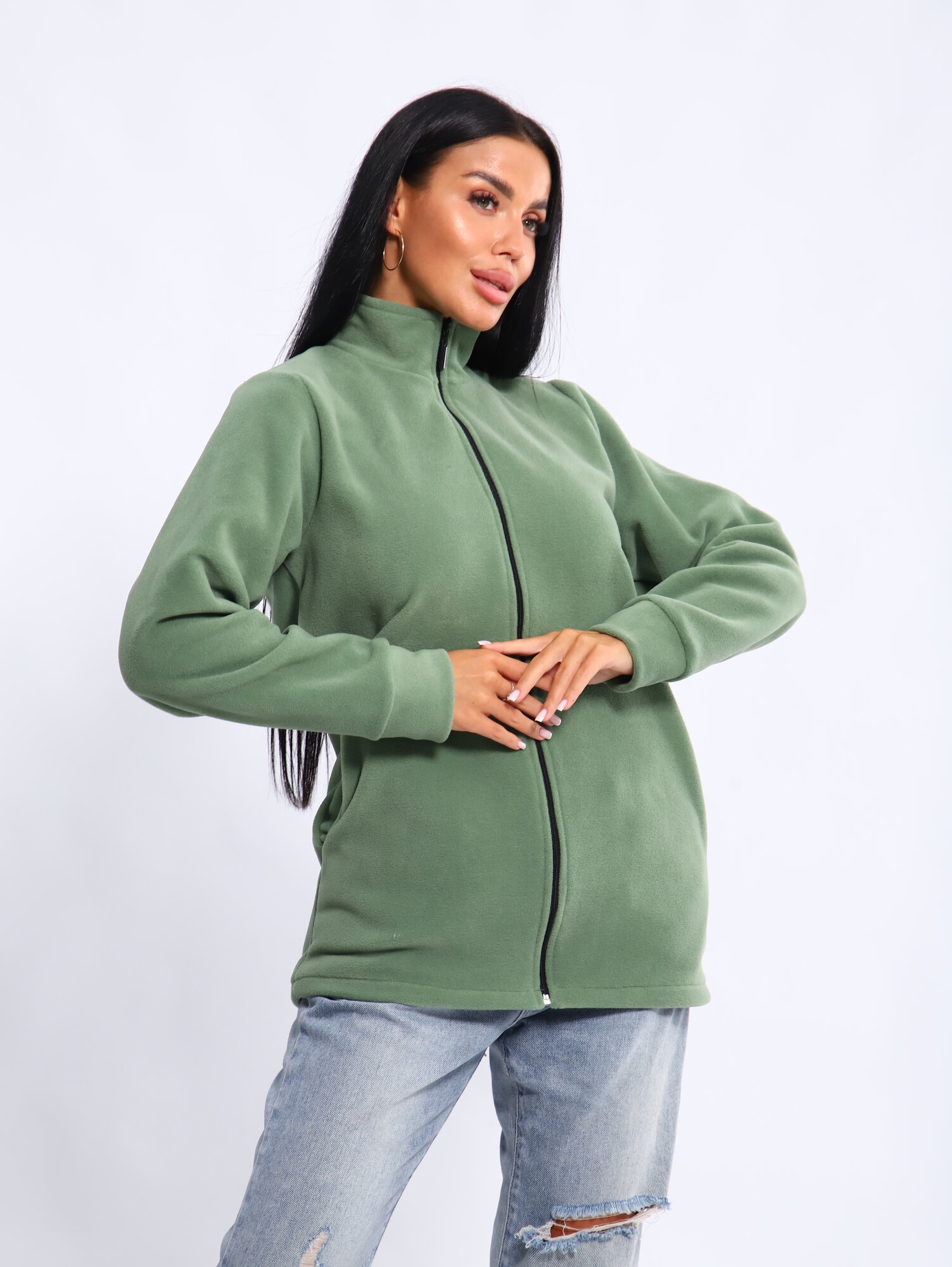 Толстовка BENTOG, размер 48, оливковый — фото 1